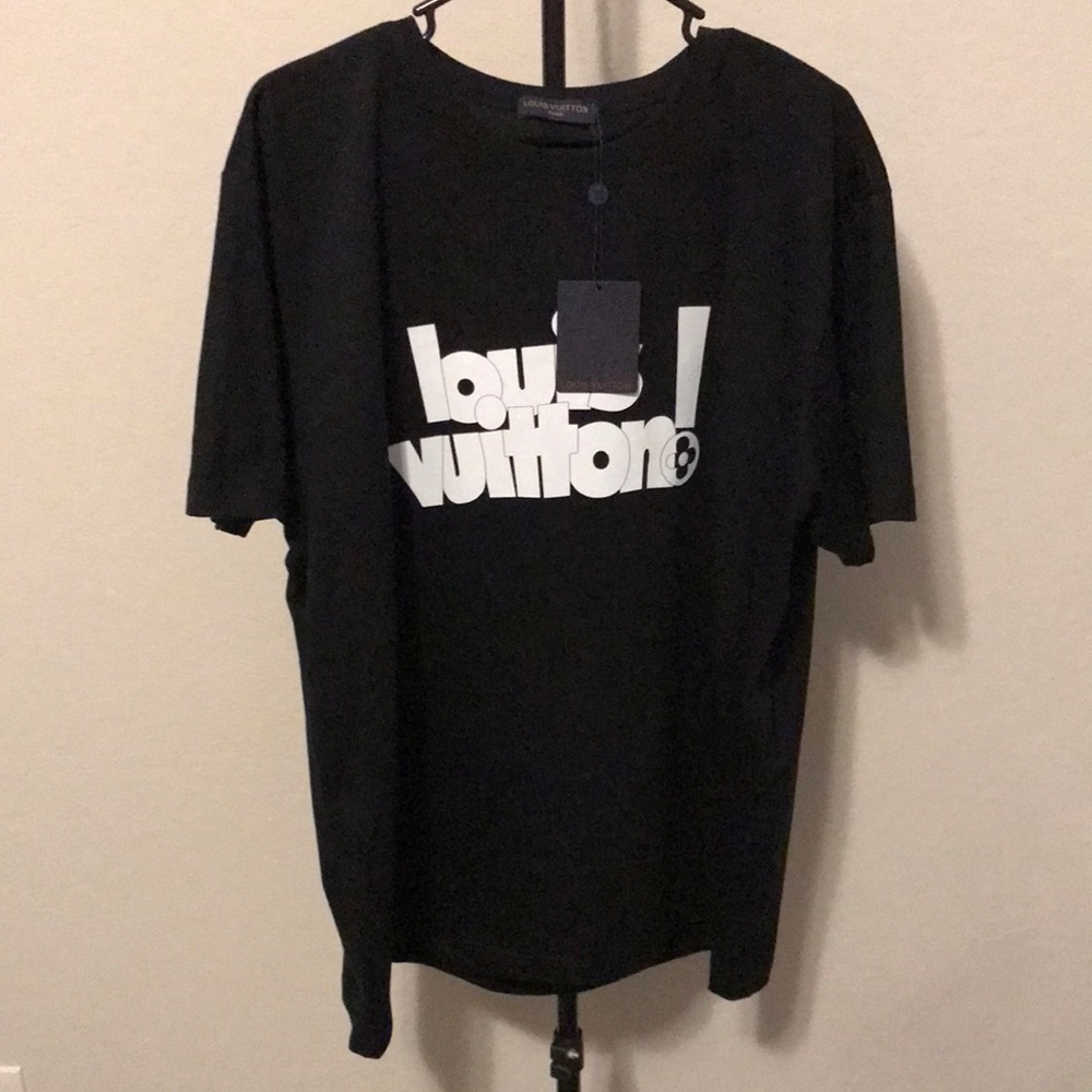 Louis Vuitton Black 21 AW LV Logo Tee